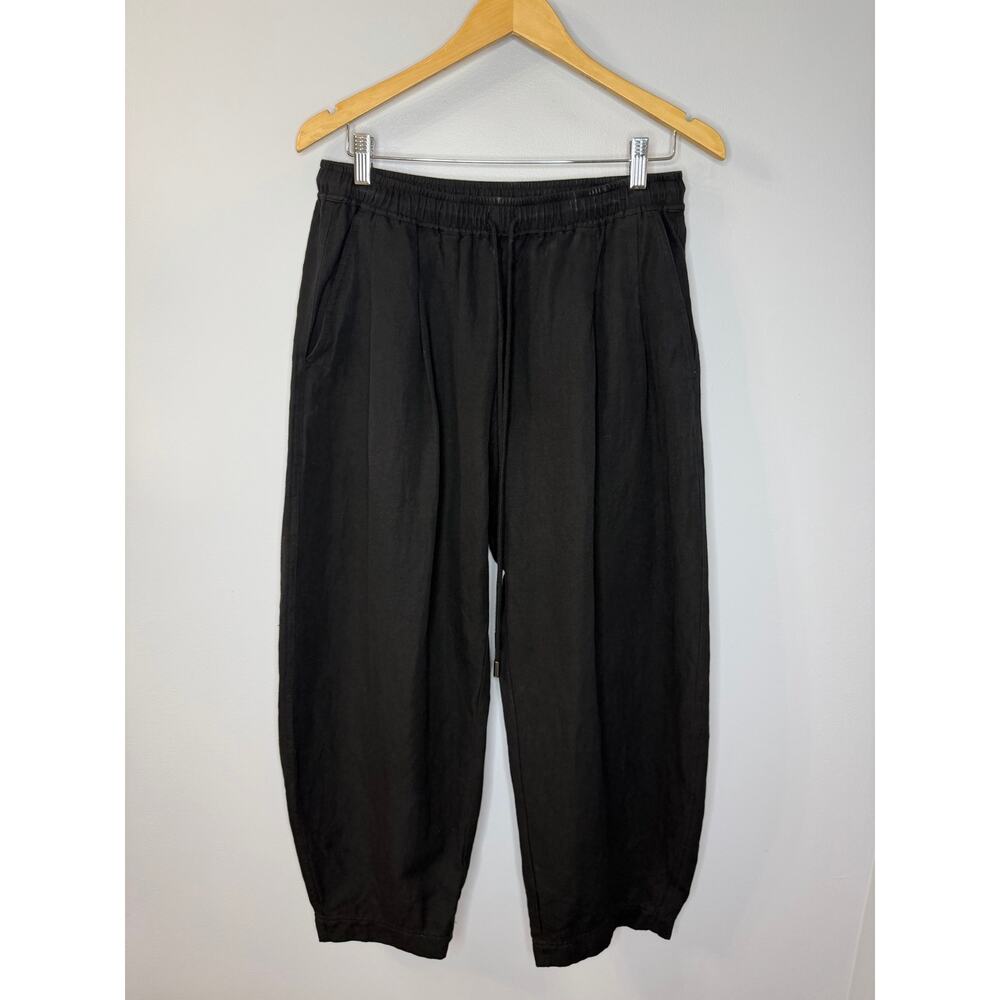 Apiece Apart Everyday Pull-On Pants Black Relax Women's M Casual Wardrobe - Picture 2 of 13
